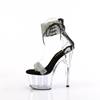 Pleaser - ADORE727RS Sandale à bride à la cheville, Pole dance chaussures - Noir/Transparent Product image